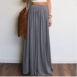 Pleated Maxi Skirt